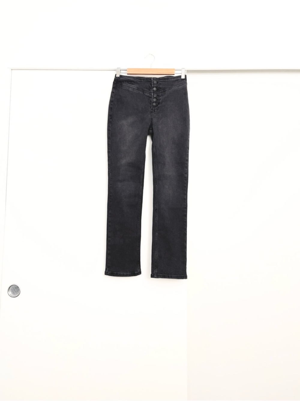 NWOT Free People Washed Black Denim Jeans Size 25